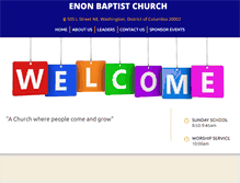 Tablet Screenshot of enonbaptistdc.org